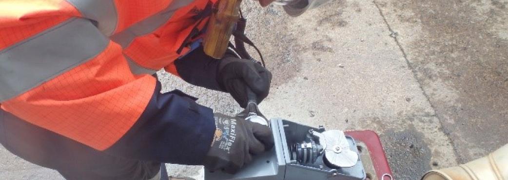 Heather Raymond installing guages for a pneumatic actuator onsite (002).jpg